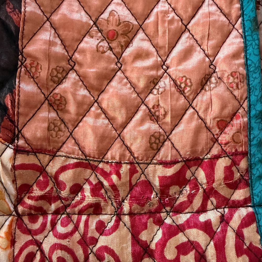 Sacred Threads Patchwork Quilted Longline Militar… - image 15